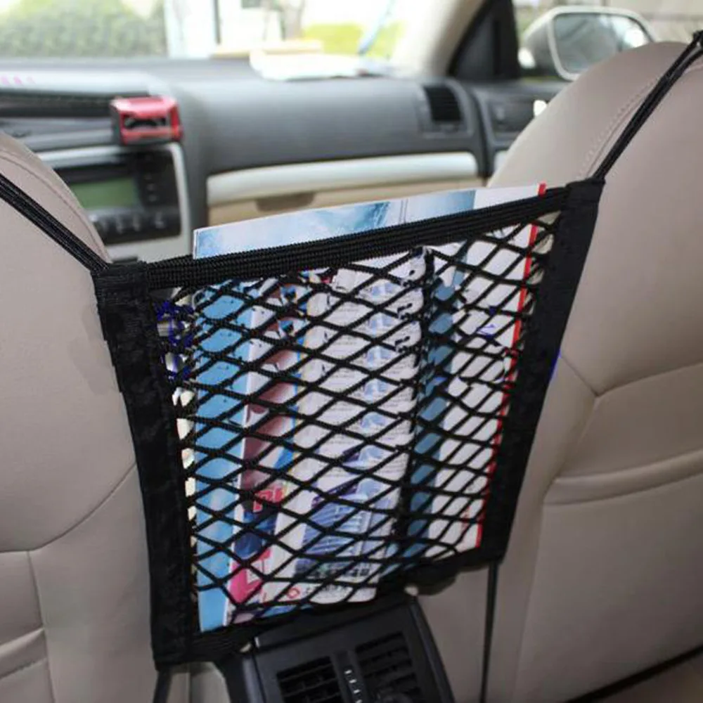 Universal Car Storage Bag Elastic Mesh Net Car organizer Seat Back