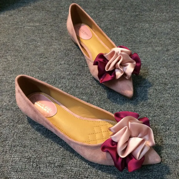 Koovan/Женская обувь на плоской подошве; коллекция года; сезон весна; новые тонкие туфли на плоской подошве; женская бархатная обувь для увеличения роста; свадебные туфли с цветочным узором