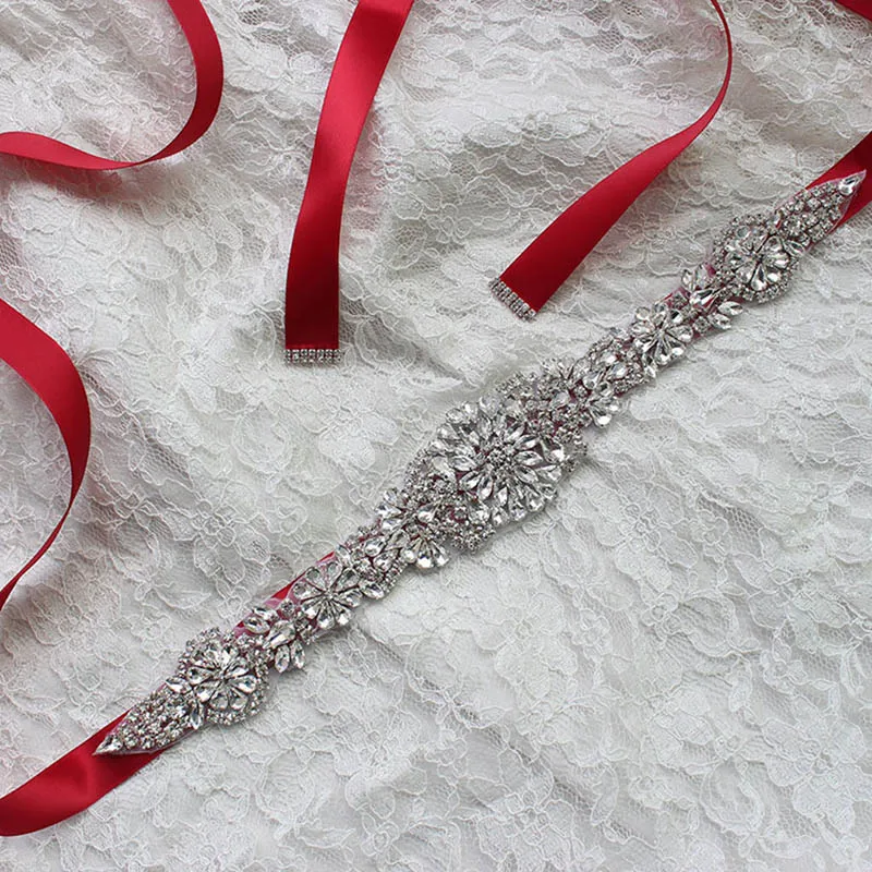 

270Cm*2CM Womens Wedding Sash Elegant Rhinestone Satin Ribbon Bridal Belts Bride Bridesmaid Belt Dress Cummerbunds Waistband