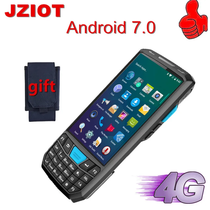 JZIOT V80 2D сканер штрих кода Ручной терминал 4 5 дюймов Android 7 0 NFC 1d КПК|Сканеры| |