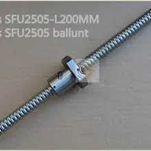 Диаметр 25 мм шариковый винт SFU2505 длина 200 мм плюс RM2505 2505 станков с ЧПУ DIY станок для резьбы по дереву 1 шт