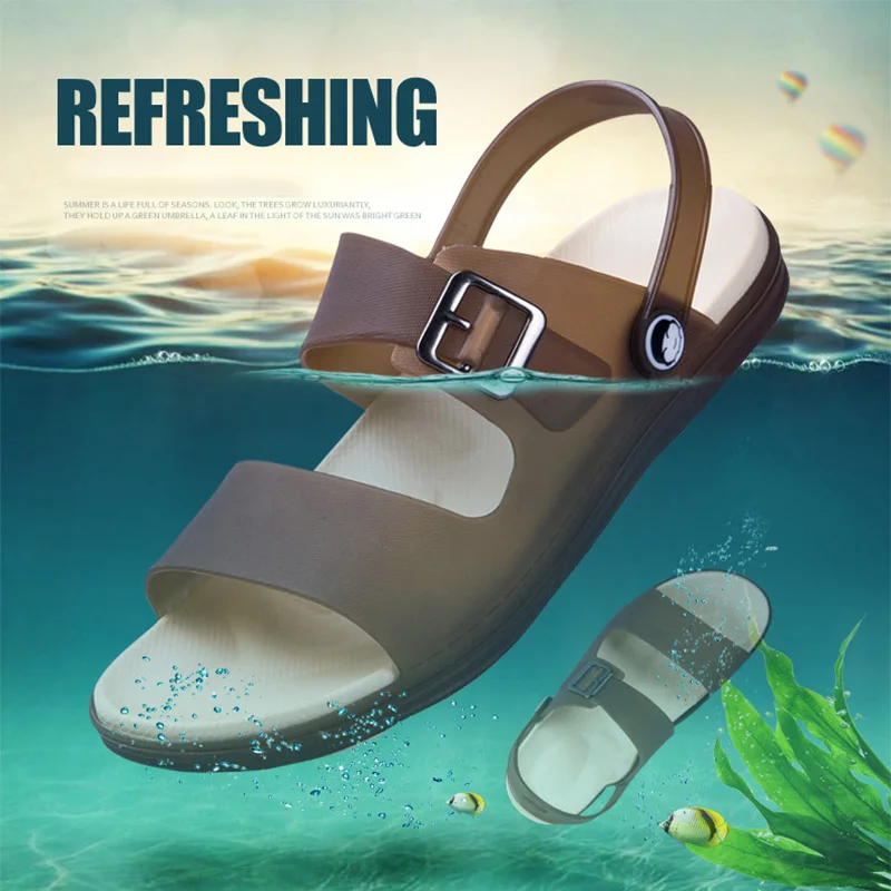 MARSON Men Sandals Summer Flip Flops Slippers Men Outdoor Beach Casual Shoes Male Sandals Water Shoes Outdoor Four Colors