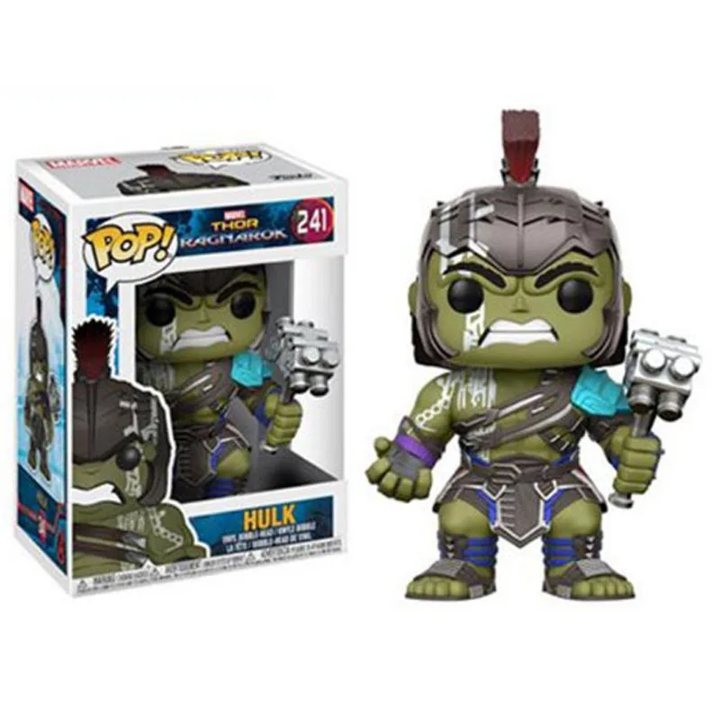 

FUNKO POP Marvel Hulk Thor Vinyl Doll Marvel PVC Action Figure Collection Model Car Decoration Figure Toys 10CM with box
