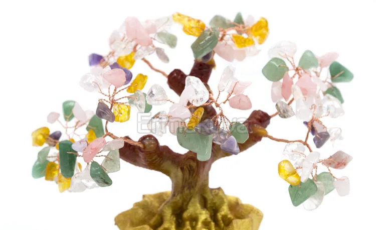 ERMAKOVA 6,7 дюймов высокий Мини кристалл денежное дерево бонсай стиль богатство удача фэн-шуй приносить богатство удачу домашний Декор подарок на день рождения