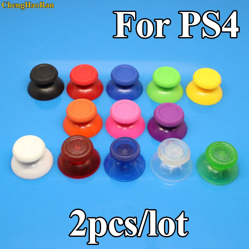 

2pcs Mushroom Controller Stick Grips Analog Replacement Plastic 3D buttons Joystick Cover Caps For Playstation 4 PS4 Controller