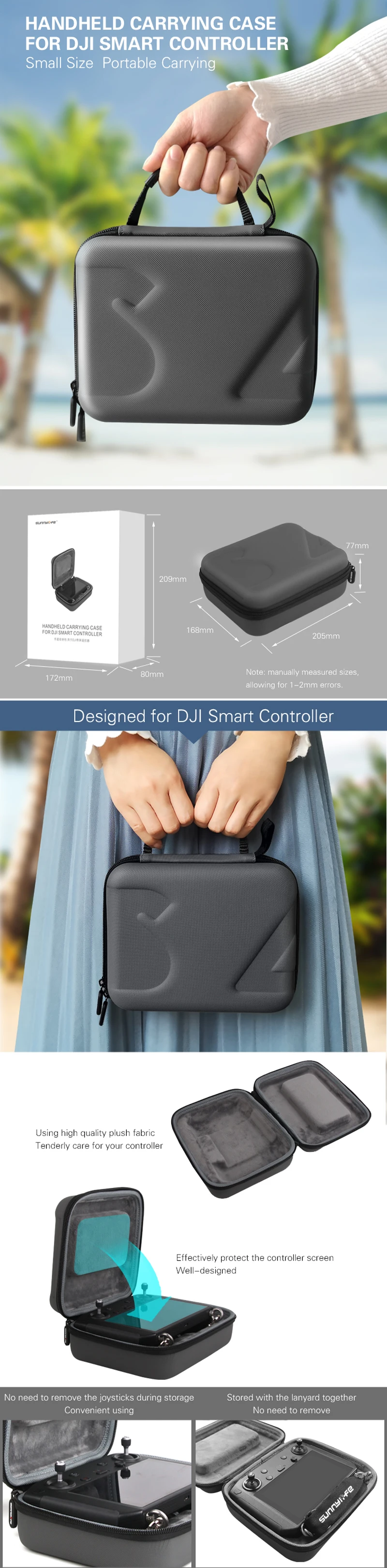 DJI Mavic 2 смарт-контроллер чехол для переноски жесткий ящик DJI пульт дистанционного управления с экраном сумка для хранения водонепроницаемая Портативная сумка
