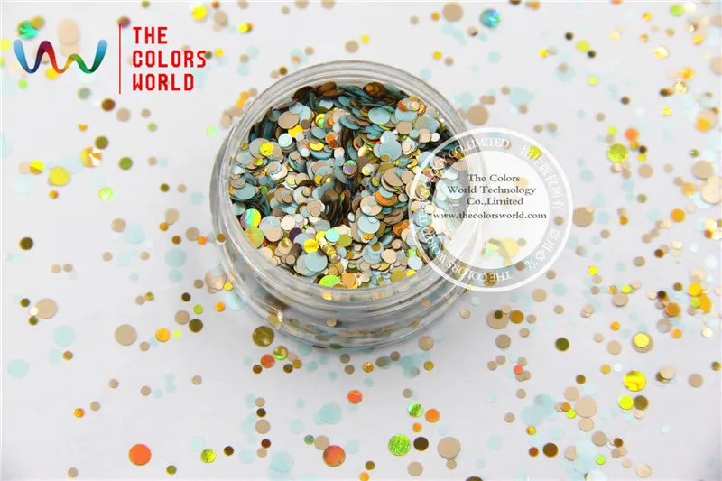 

RAF321-195 Mix Colors Dot shapes round Glitter for nail art ,nail gel,makeup and DIY decoration