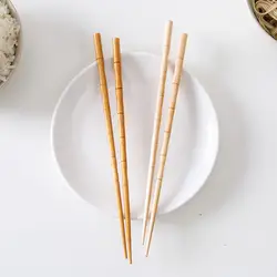 Ручной работы из натурального дерева бамбуковые палочки для еды здоровая китайская карбонизация Chop палочки многоразовые Хаши Суши