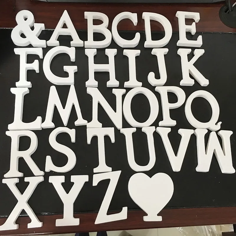 Деревянные 26 букв 3D деревянные буквы Letras Decorativas индивидуальное художественное
