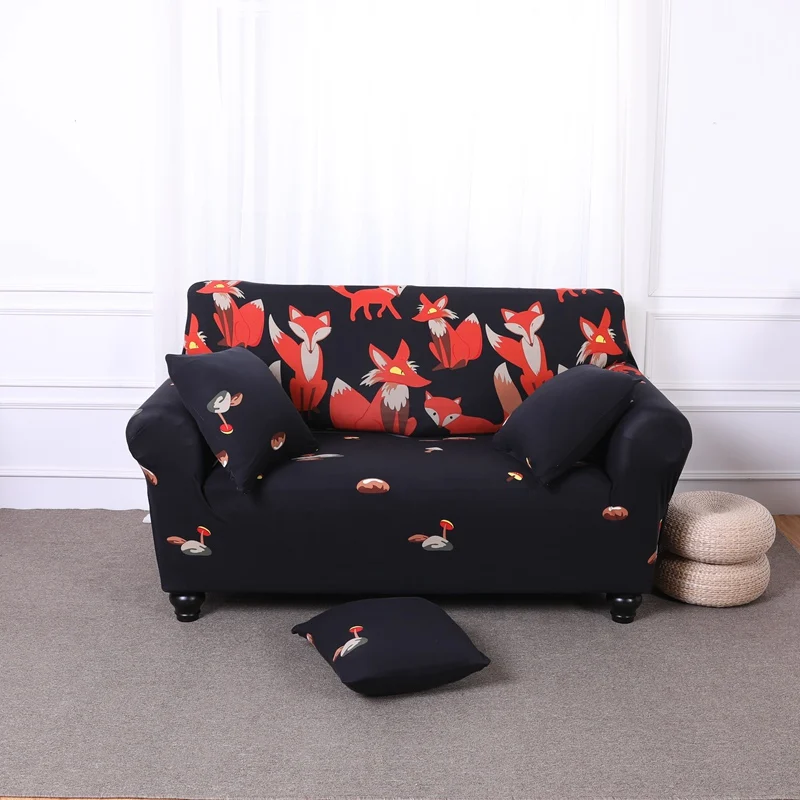 Black kids funda corner sofa cushion covers for living