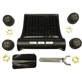 

Universal Solar Power Tire Pressure Monitoring System Wireless Auto TPMS with LCD Color Display 4 Sensors Car Accessory