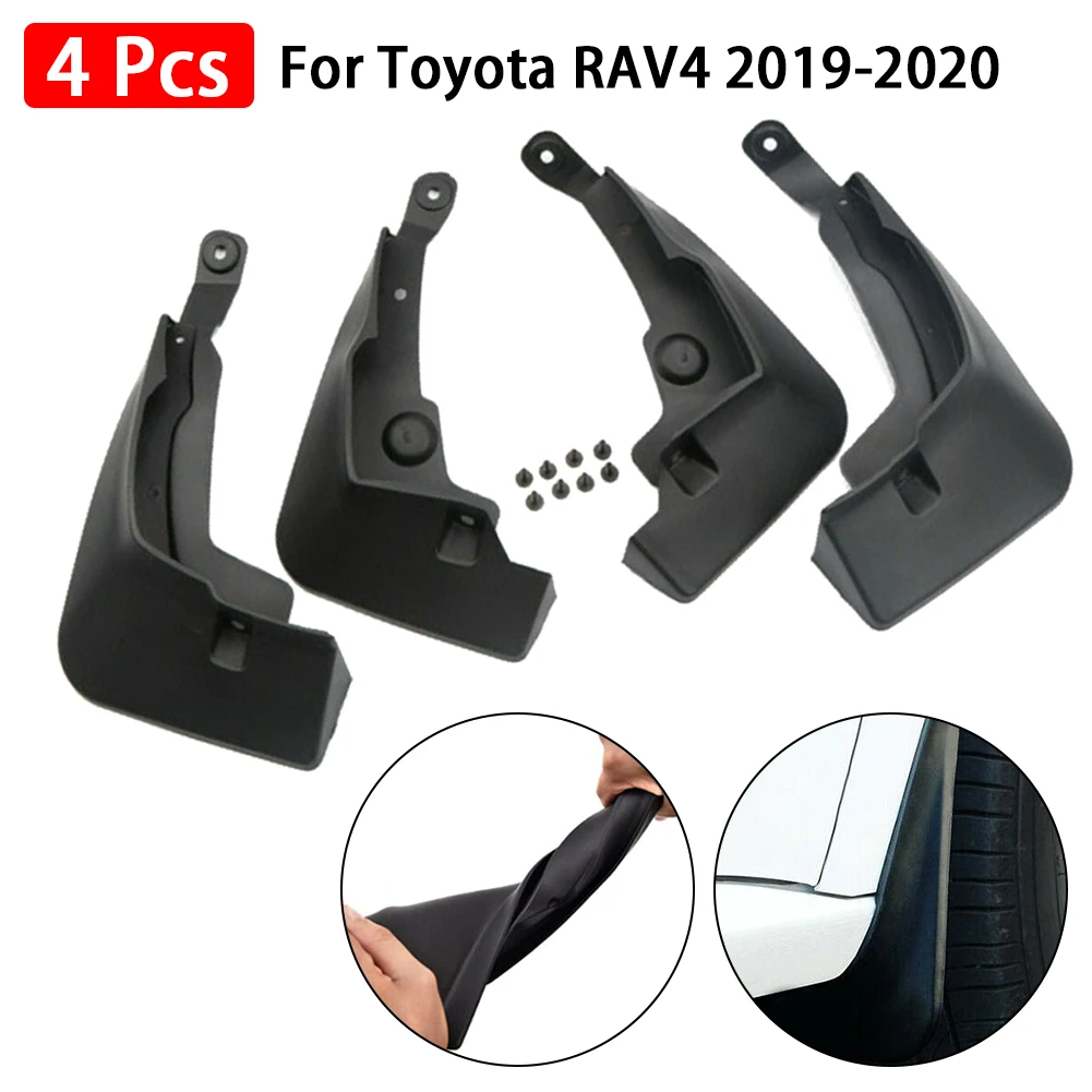 

Car Front Rear Fender Mud Flaps Mudguard Fenders 4pcs For Toyota RAV4 2019-2020 Car Mud Flaps