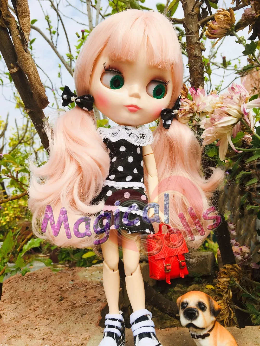 Free shipping cost lace collars dot casual kawaii clothes for blyth 1/6 dolls bowknot decoration layered dresses ball gown skirt | Игрушки и