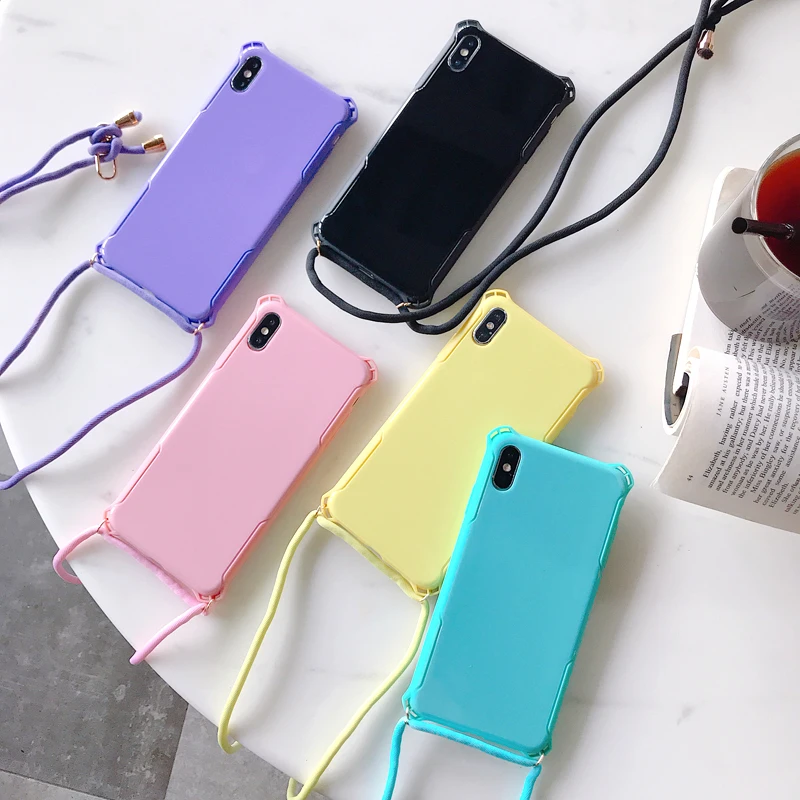 Простой Противоударный чехол карамельного цвета для iPhone SE 2020 11 Pro XS MAX X XR 8 7 6 S