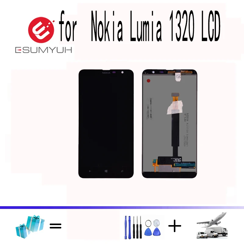 

Original For Nokia Lumia 1320 LCD Display with Touch Screen Digitizer Assembly with frame Free shipping