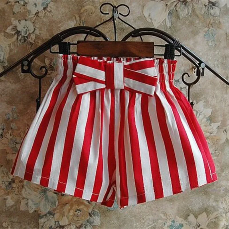 Girls Clothes Summer Kids Set White Lace Off Shoulder Short Sleeve Princess Top Red Striped Shorts Set Girls Short Sets 2-8Y Girls Clothes Summer Kids Set White Lace Off Shoulder Short Sleeve Princess Top Red Striped Shorts Set Girls Short Sets 2-8Y