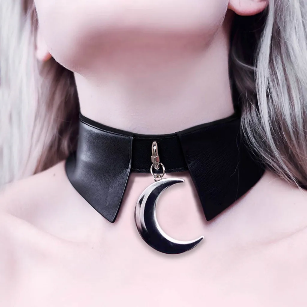 Punk Style Leather Choker Necklace for Women Girls Choker Velvet Necklace Adjustable