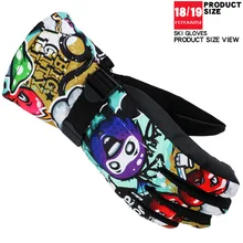 Зимние теплые лыжные перчатки для сноубординга для мужчин и женщин, снежные рукавицы для детей, водонепроницаемые лыжные снегоходы унисекс