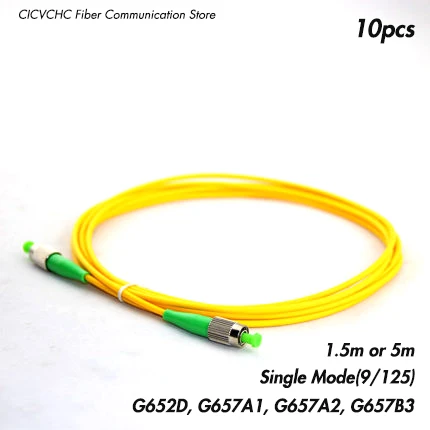 10 шт. FC/APC-FC/APC волокно Patchcord-SM (9/125) G657B3, G657A2, G657A1, G652D-1.5m или 5 м-3,0 мм кабель/перемычка