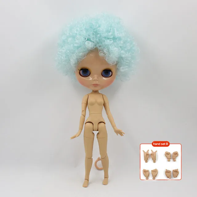 ICY Fortune Days factory кукла 1/6 No. BL6909 bjd загар кожа сустава тела Afor волосы голубые волосы, стекло лицо - Цвет: b