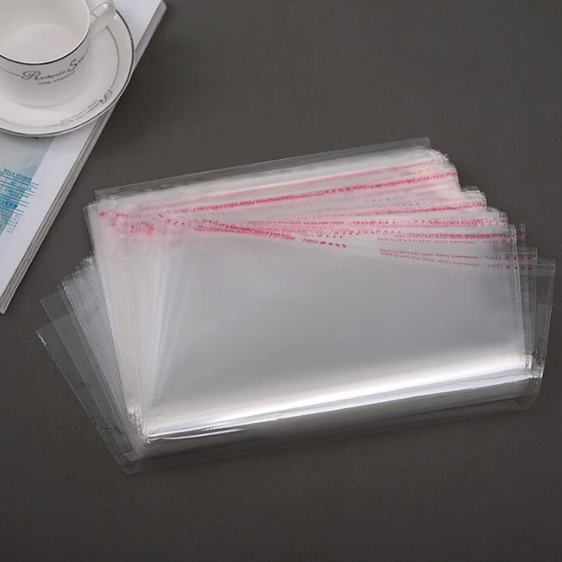 Clear Resealable 200pcs Cellophane/bopp/poly Bags 14*34cm Transparent