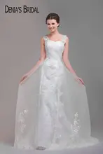 2017 Real Photos Sheer Straps Pleats Mermaid Wedding Dresses Beaded Appliques Court Train Floor-Length Bridal Gowns