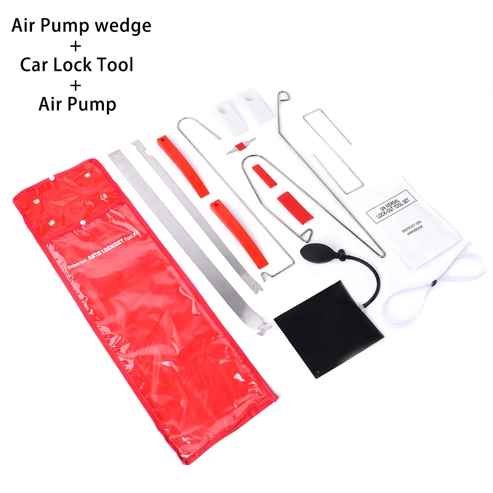 

12Pcs/set Auto Air Pump Air Wedge Airbag Set Open Car Door Lock Hand Tools PDR Tool Kit For Car Repair