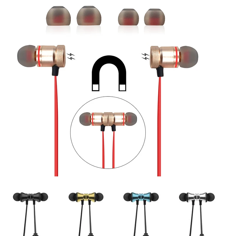 Магнитный аттракцион Bluetooth наушники гарнитура Sweatproof спортивные наушники с зарядным кабелем Молодежные наушники Встроенный микрофон F2C368