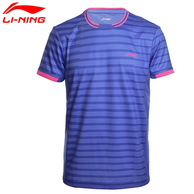 Li-Ning мужские футболки для бадминтона на сухой дышащей спортивной футболке с подкладкой AAYM143 MTS2646