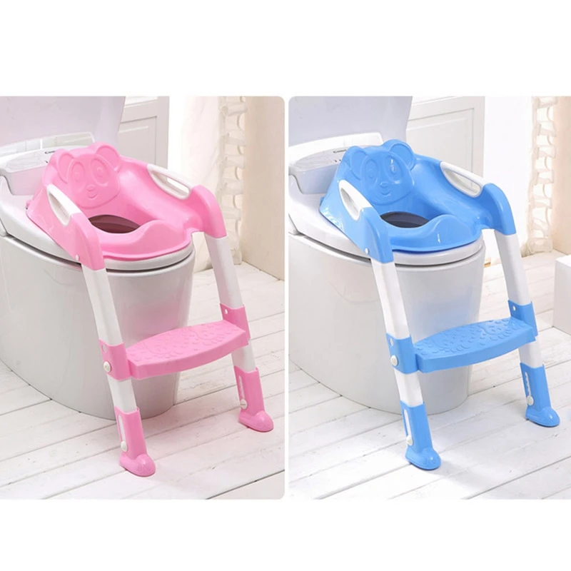 Baby Potty Training Seat Children'S Potty Baby Toilet Seat with Adjustable Ladder Infant Toilet Training Folding Seat
