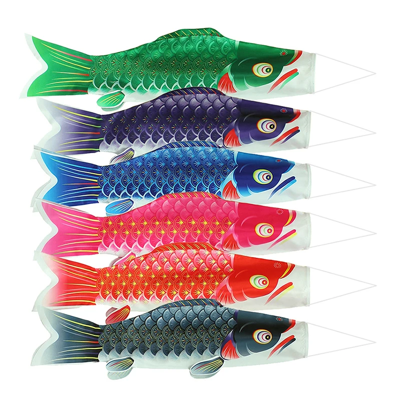 

New 50/70/100cm Japanese Koinobori Carp Kite Windsock Streamer Fish Flag Kite Multicolor Fish Windsock Carp Wind Sock Flag Gifts