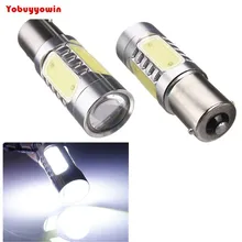 Ampoule pour Feu arrière, Clignotant automatique, 2X1156 T25-BA15S COB LED, P21W, Lampe de Voiture DC 12V Blanc