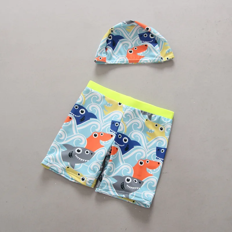 

2018 Baby Boys Swim Trunks Cartoon Bathing Suit Children Swimming Shorts Shark Print Kids Toddler Boy Swimwear Beach Pants 0-5Y