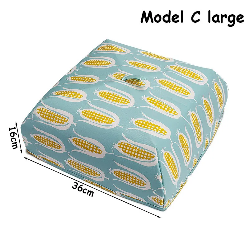 Model C-Big Складная крышка для стола, Квадратная Крышка для посуды, пыленепроницаемые Аксессуары для стола, изоляционная Крышка для посуды, кухонная посуда для домашнего использования, крышка для посуды - Цвет: Model C-Big