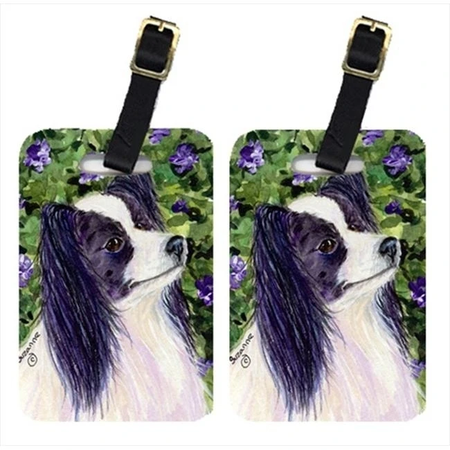 Carolines Treasures SS8896BT Papillon Luggage Tag - Pair 2 4 x 2.75 In.