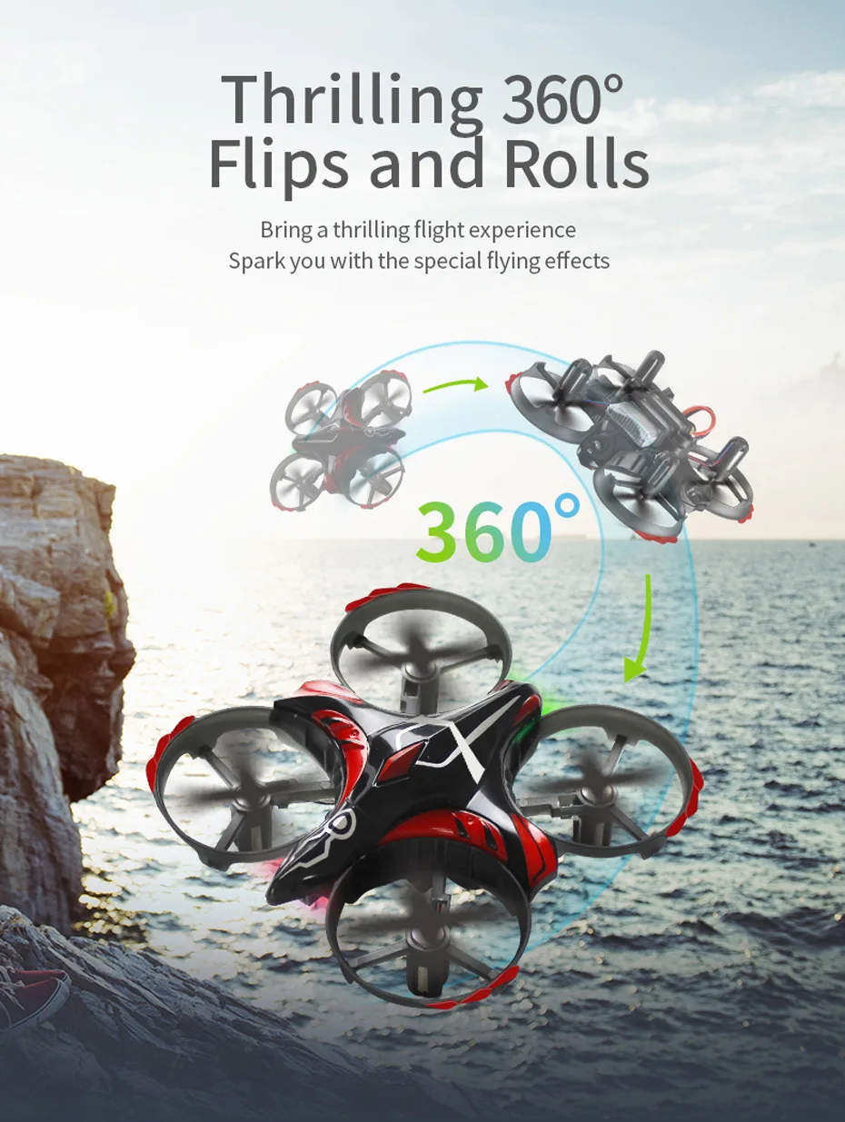 JJRC H56 Mini Drone, 3608 flips and rolls bring a thrilling flight experience sparkyou