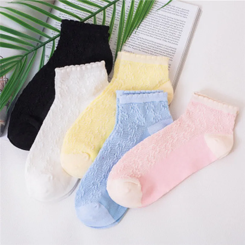 comfortable funny socks women solid soft happy socks cotton women's short socks casual meia dropshipping 30SP6 (3)