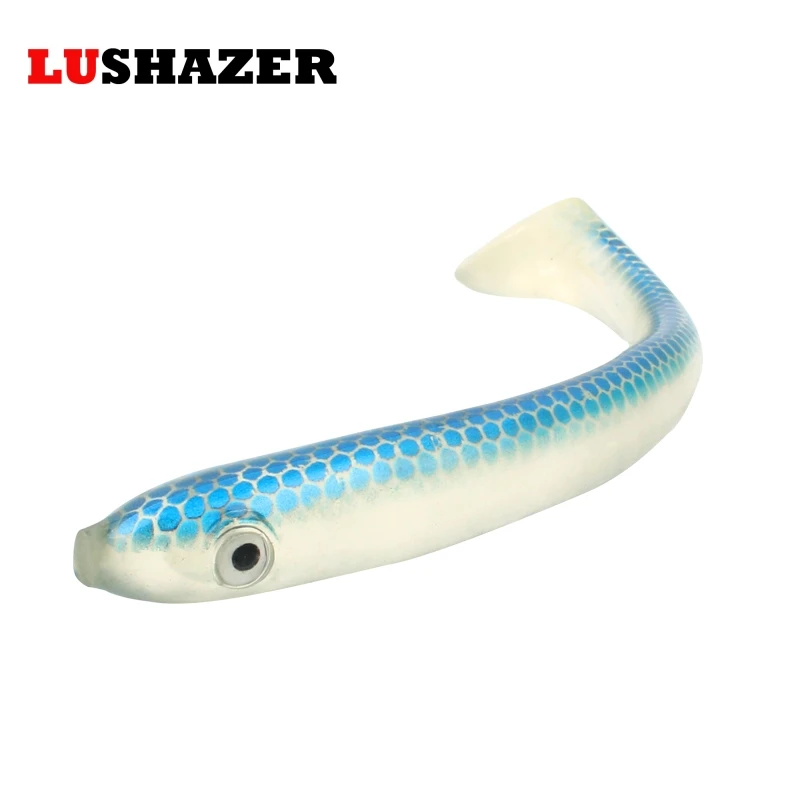 

4pcs/lot LUSHAZER fishing soft lures 9.4g 12.2cm iscas artificiais para pesca em rio silicone baits soft bait fish wobbler sea
