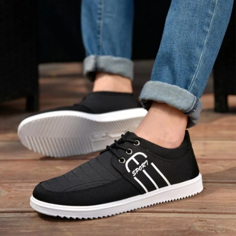 Spring autumn season breathable men's leisure anti - slip 2018 new men's old Beijing canvas shoes, male hot black work shoes