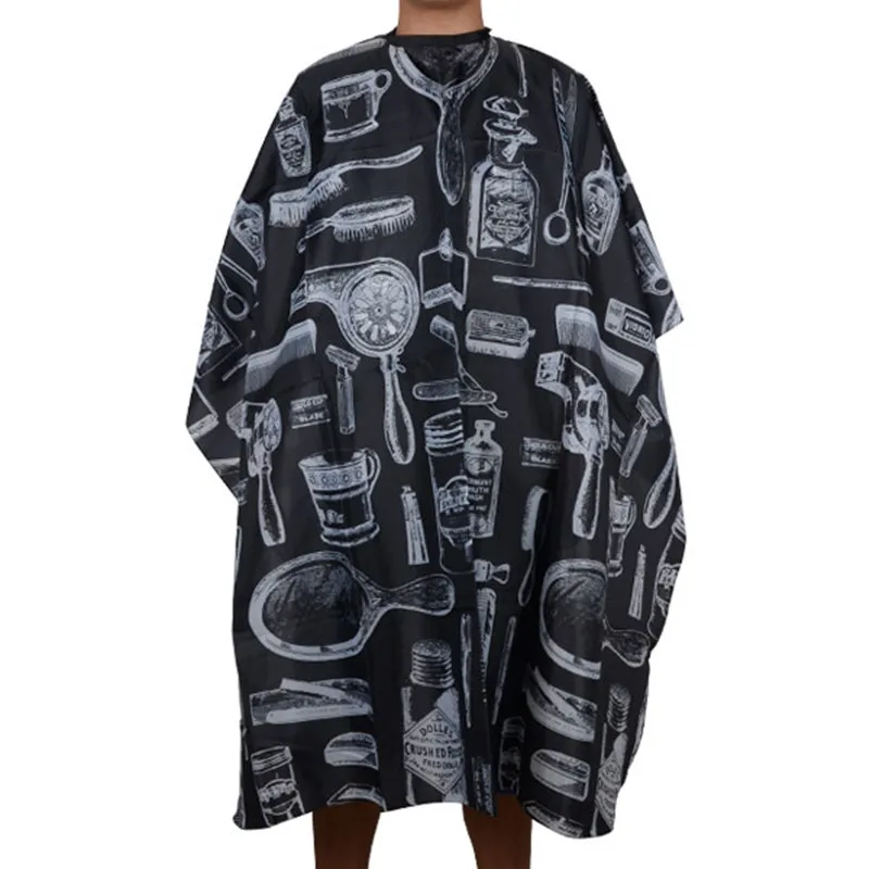 Black Professional Hot Salon Hairdressing Hairdresser Hair Cutting Gown Barber Cape Cloth