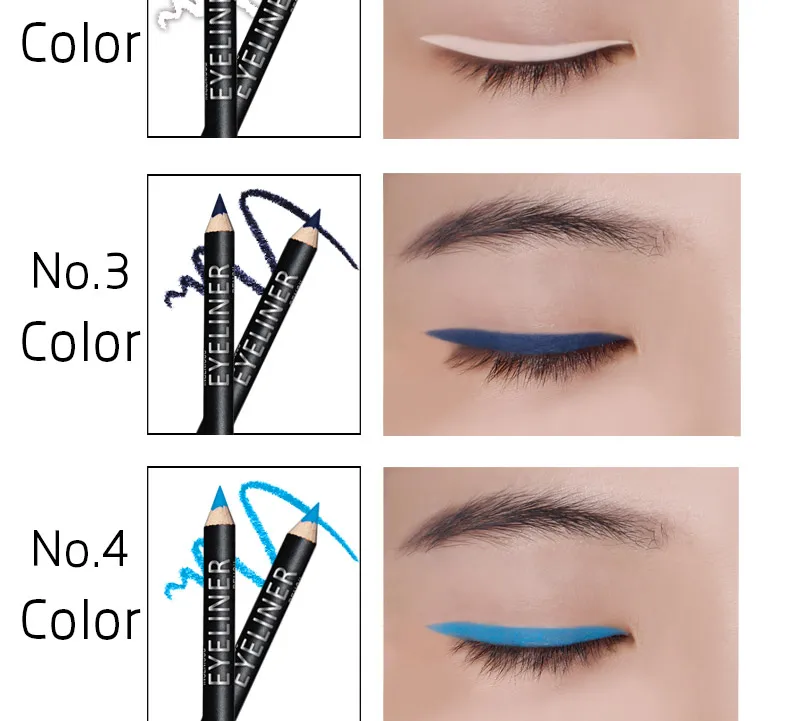 12 Цвета/комплект Водонепроницаемый Eye Liner Pencil Фирменная Новинка Профессиональный длительное Подводка для глаз Тени для век Макияж Красота ручка Инструменты