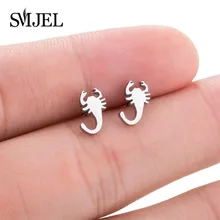 SMJE Punk Scorpion boucles d'oreilles choses étranges gothique Animal or Stud boucle d'oreille Cool hommes en acier inoxydable bijoux cadeaux uniques