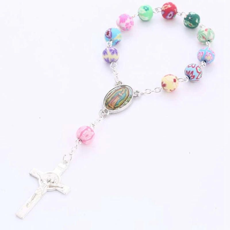 Catholic Cross Charm Bracelets Religious Jewelry For Women Female