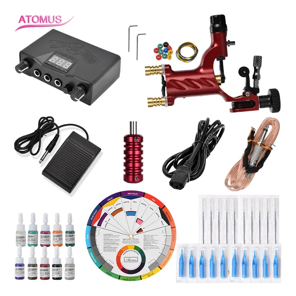 

Rotary Tattoo Machine Starter Kit Equipo Para Tatuar Professional Ensemble A Tatouer Professionnelle Tatouage Professionnel Set