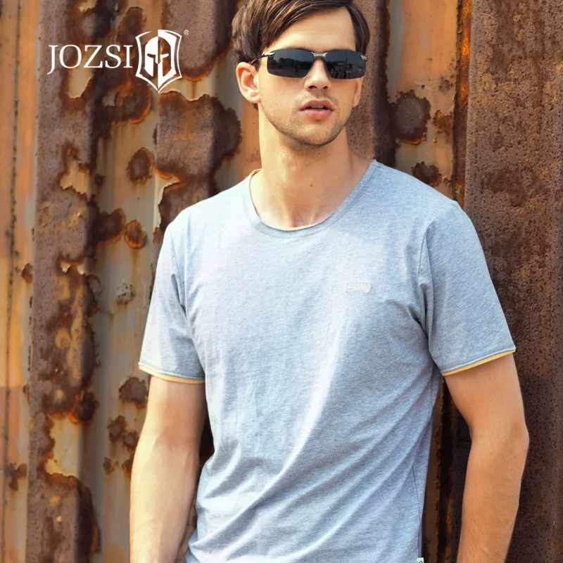 

Casual Short Sleeve O-Neck T Shirt Men Solid Color High Quality Cotton Summer Tee Shirt Male C-6616