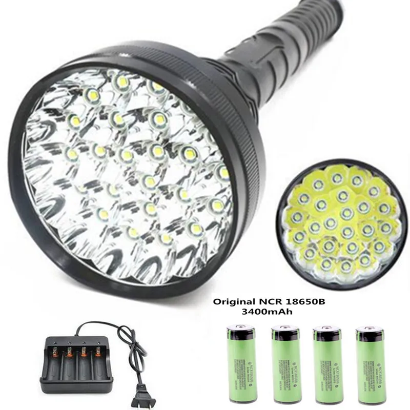 24 * xml t6 led Flashlight 40000 lumen 18650 3400mAh holding torch light flashlights tactical self defense camping lamp | Освещение