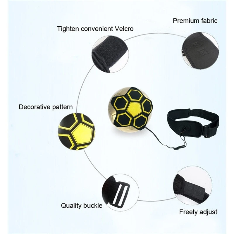 Футбол удар тренер Управление тренировок соло футбольный Training Эластичный регулируемый вспомогательный поясной ремень помощь для детей и