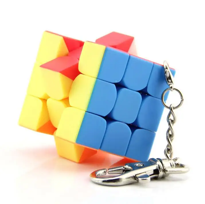 MoYu Cubing классная мини 3x3x3 3,0 см 3,5 см 4 см без наклеек яркий кубик брелок 3х3 без наклеек