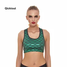 Qickitout бюстгальтер женский Русалочка весы бюстгальтер небольшого размера мягкий провод Вибростойкий нижнее белье пуш ап бесшовный фитнес Топ бюстгальтеры