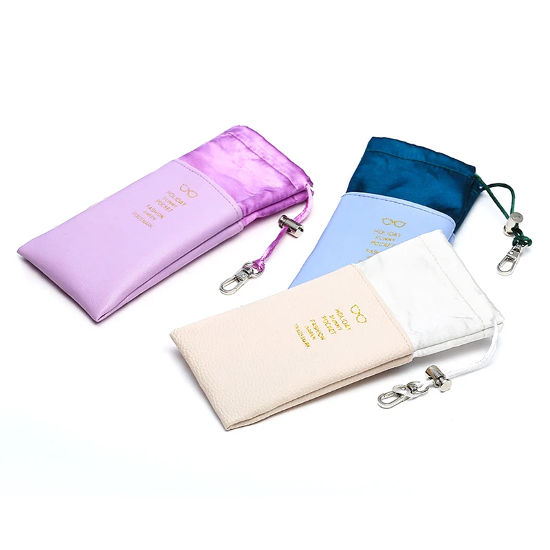 

Richight-002 PU Leather Portable Glasses Storage Bag Eyeglass Pouch Soft Packaging with Sunglasses Storage Bundle Pouches 10 Pcs